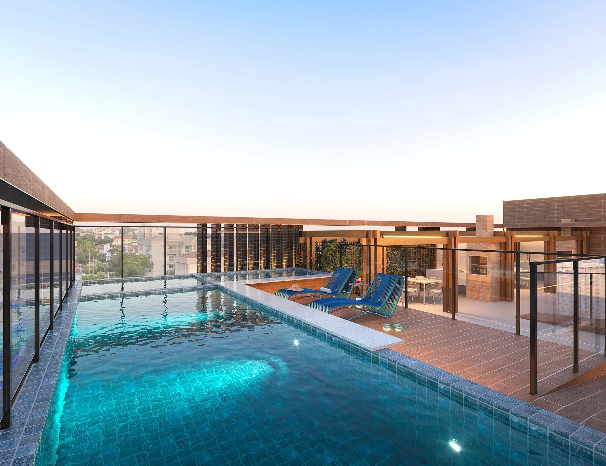 Piscina na cobertura